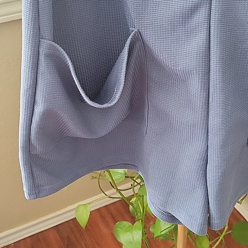 Waffle Knit Button Rompers With pockets - Picture 7 of 14